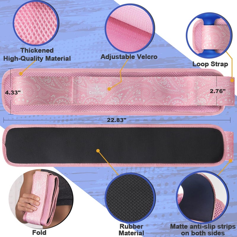 Coniflor Hip Thrust Belt - Adjustable Fitness Belt for Dumbbells, Kettlebells, Plates - Support Up to 100 lbs - Upgrade Slip-Resistant Pad for Safe and Comfortable Glute Workouts at Home or Gym, Pink - Image 5