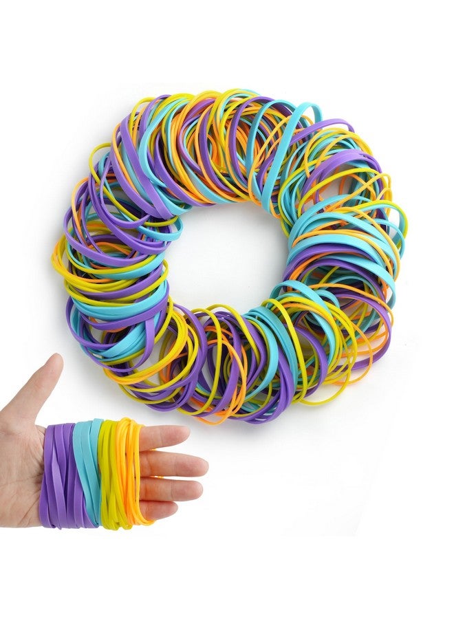 لوتفانسي أشرطة مطاطية، أشرطة مطاطية ملونة متنوعة الأحجام، 1/2 رطل، لوازم مكتبية، تتضمن #64 (3-1/2 × 1/4 بوصة)، و33 (3-1/2 × 1/8 بوصة)، و#19 (3-1/2 × 1/16 بوصة) - Image 1