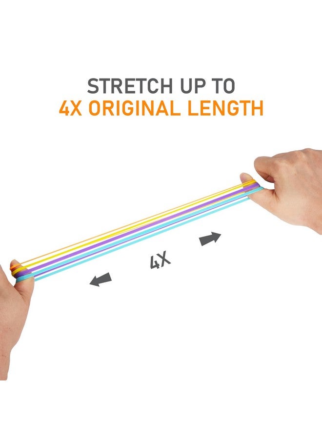 لوتفانسي أشرطة مطاطية، أشرطة مطاطية ملونة متنوعة الأحجام، 1/2 رطل، لوازم مكتبية، تتضمن #64 (3-1/2 × 1/4 بوصة)، و33 (3-1/2 × 1/8 بوصة)، و#19 (3-1/2 × 1/16 بوصة) - Image 4