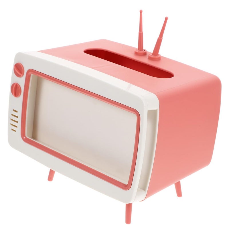 Pink Cherry Blossom Tissue Box Holder with Storage Multifunctional Desktop Dispenser for Home Office - Image 2