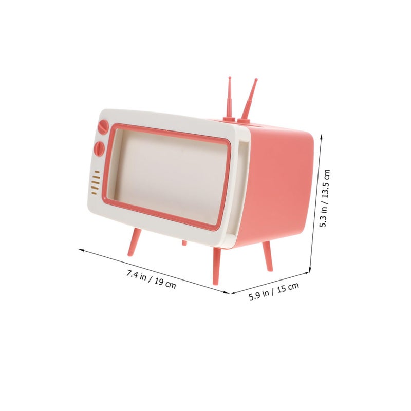 Pink Cherry Blossom Tissue Box Holder with Storage Multifunctional Desktop Dispenser for Home Office - Image 3