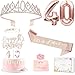 Awfrky 40th Birthday Gifts Decorations for Women Including 40th Happy Birthday Cake Toppers Birthday Queen Sash with Pearl Pin Sweet Rhinestone Tiara Crown Number Candles and Balloons Set - Image 3