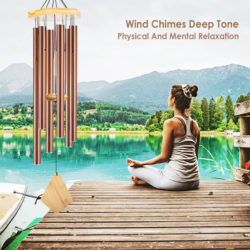Howarmer Wind Chimes Outdoor Large Deep Tone, 36 Inches WindChimes Outdoor Memorial Wind Chime for Mom/Housewarming/Christmas, Windchime for Outside Garden, Patio, Home Decor - Image 5