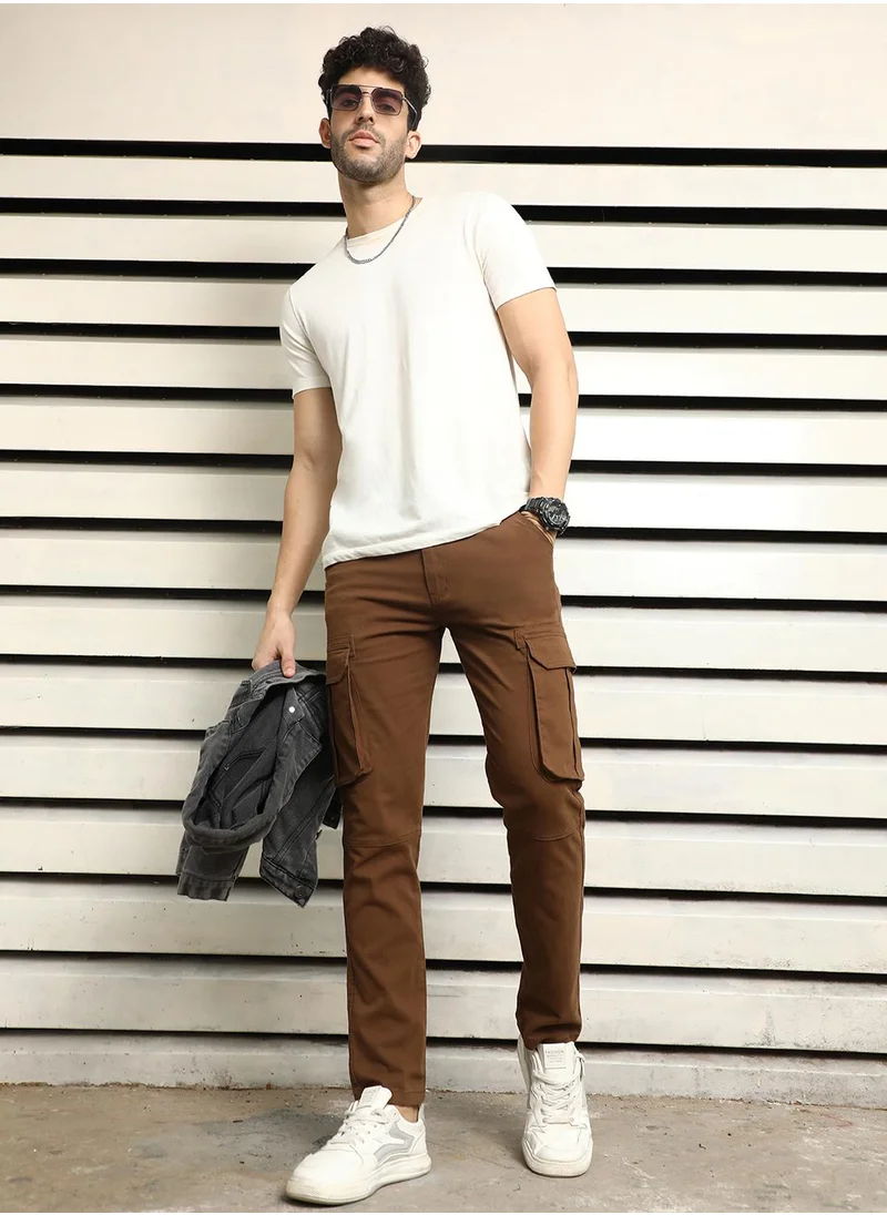 هاي ستار Men Brown Trousers