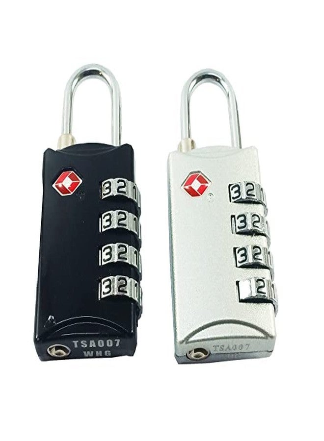 VENEKETY Set Of 2-309-Metal Tsa Approved Combination Lock For Luggage Bag Number Password Travel Locks(Black) - Image 5