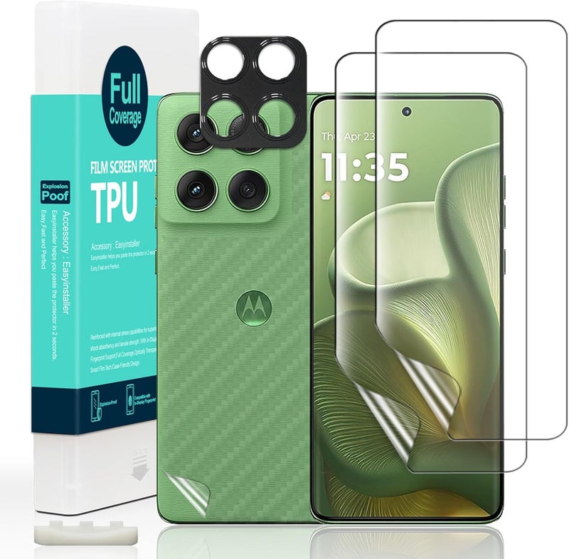Ibywind for Motorola Edge 60 5G Screen Protector,2-Pack,Hydrogel Film with Camera Lens Protector,Easy Installation Tool,Bubble-Free,Fingerprint Unlock Compatible,Anti-Shatter,Anti-Scratch - Image 1