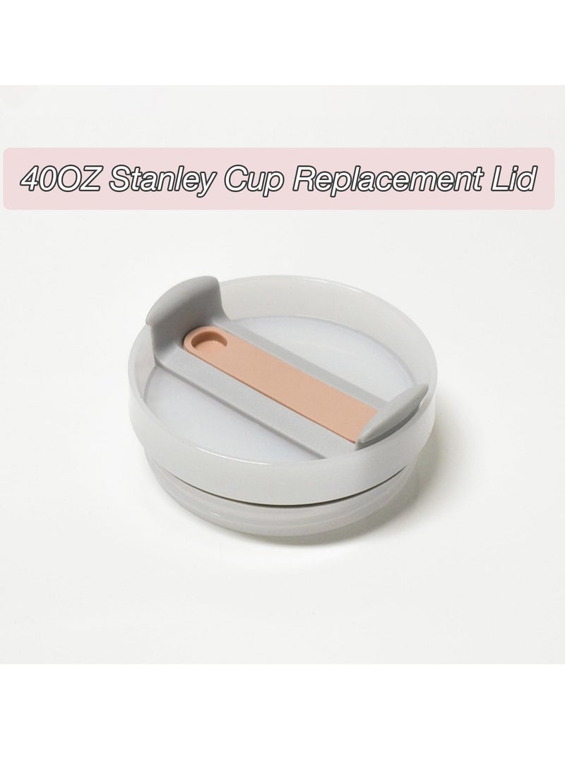 spa luxetique 40oz Tumbler Lid , Spill Proof Splash Resistant Tumbler Covers,Replacement cover for Cup Accessory(2 pack) (Pink, 40oz)  - Image 4