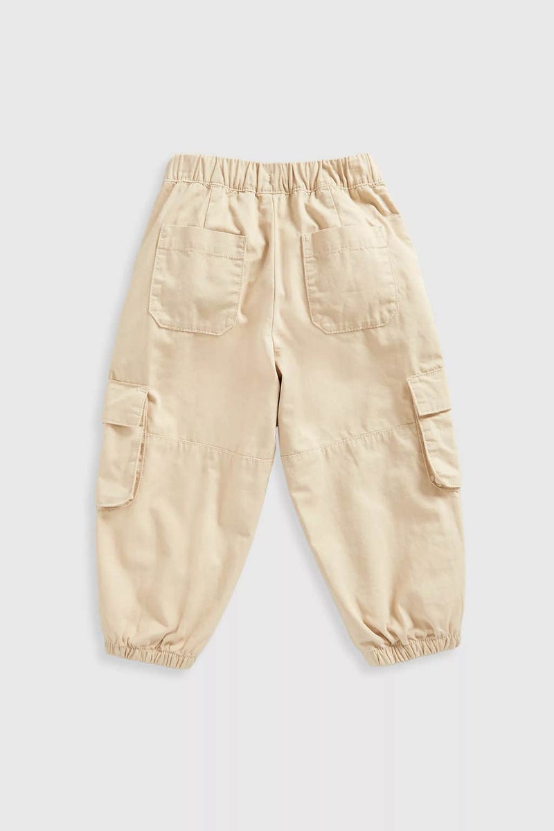 mothercare Beige Parachute Trousers - Image 2