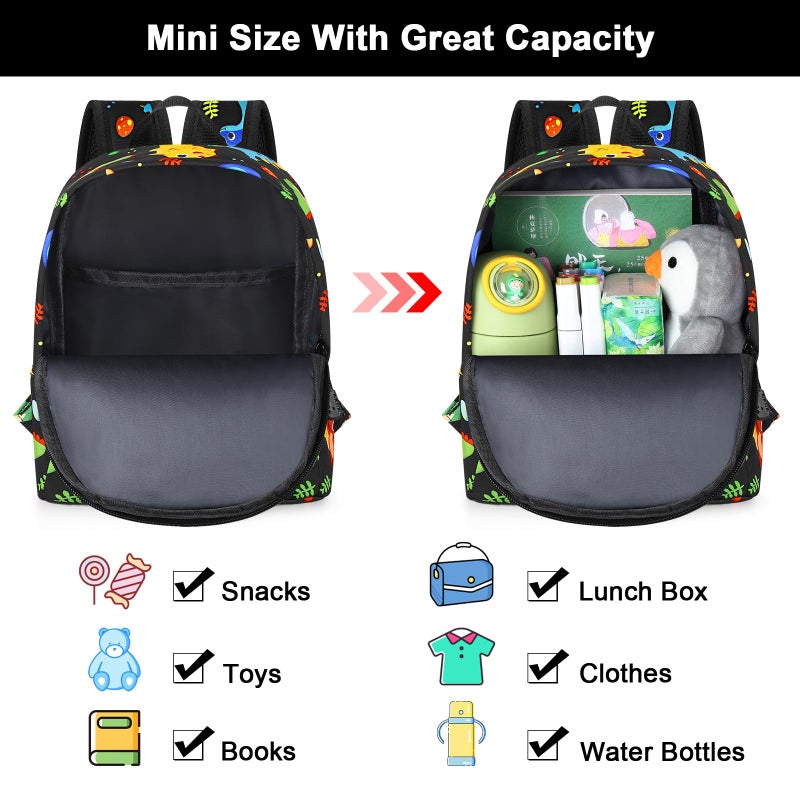 Accmor Toddler Backpack Leash, Kids Backpack with Anti Lost Wrist Link, Mini Child Backpack Leash Baby Harness for Outdoor Walking, Cute Dinosaur Backpack Tether for Boys Girls Age 1-3 Years Old - Image 3