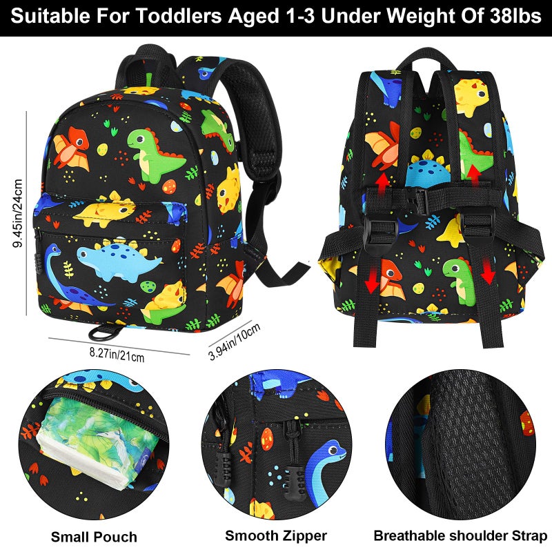Accmor Toddler Backpack Leash, Kids Backpack with Anti Lost Wrist Link, Mini Child Backpack Leash Baby Harness for Outdoor Walking, Cute Dinosaur Backpack Tether for Boys Girls Age 1-3 Years Old - Image 2