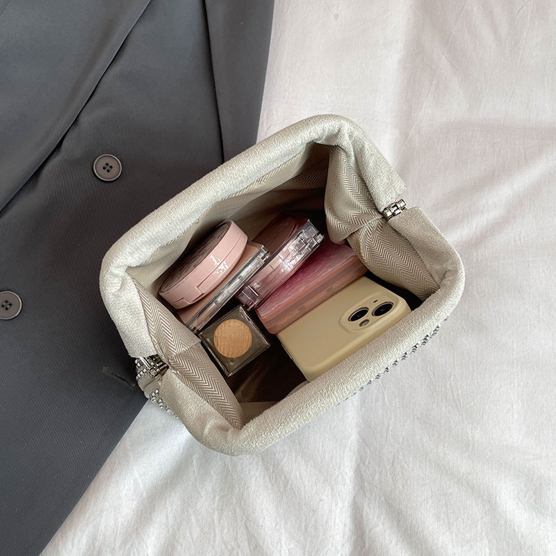 New Fashion Full Diamond Clip Women'S Bag French Shiny Brick Clutch Bag Banquet Cloud Bag High-End Shoulder Bag - Image 4