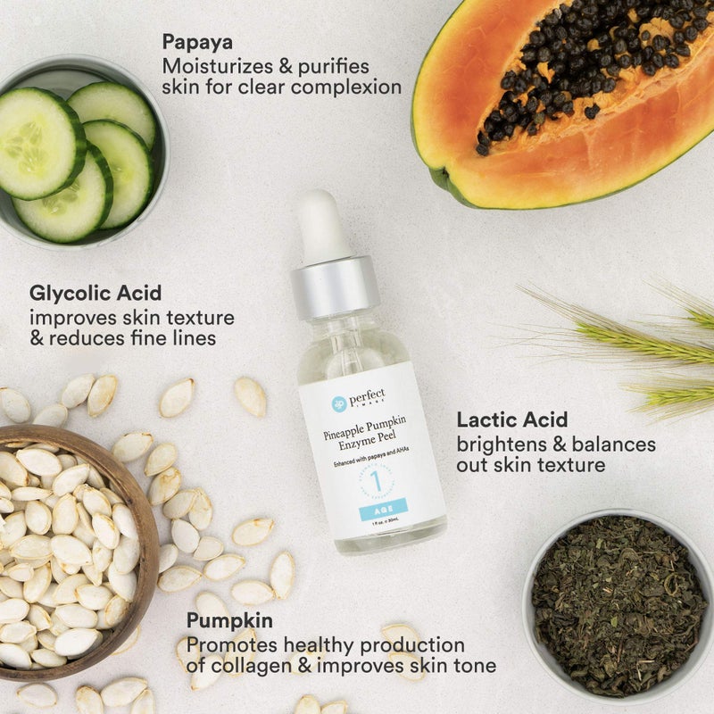 PERFECT IMAGE Pineapple Pumpkin Enzyme Skin Peel 1 oz - Enhanced with Papaya Extract & Alpha Hydroxy Acids (Professional Chemical Peel) - Image 5