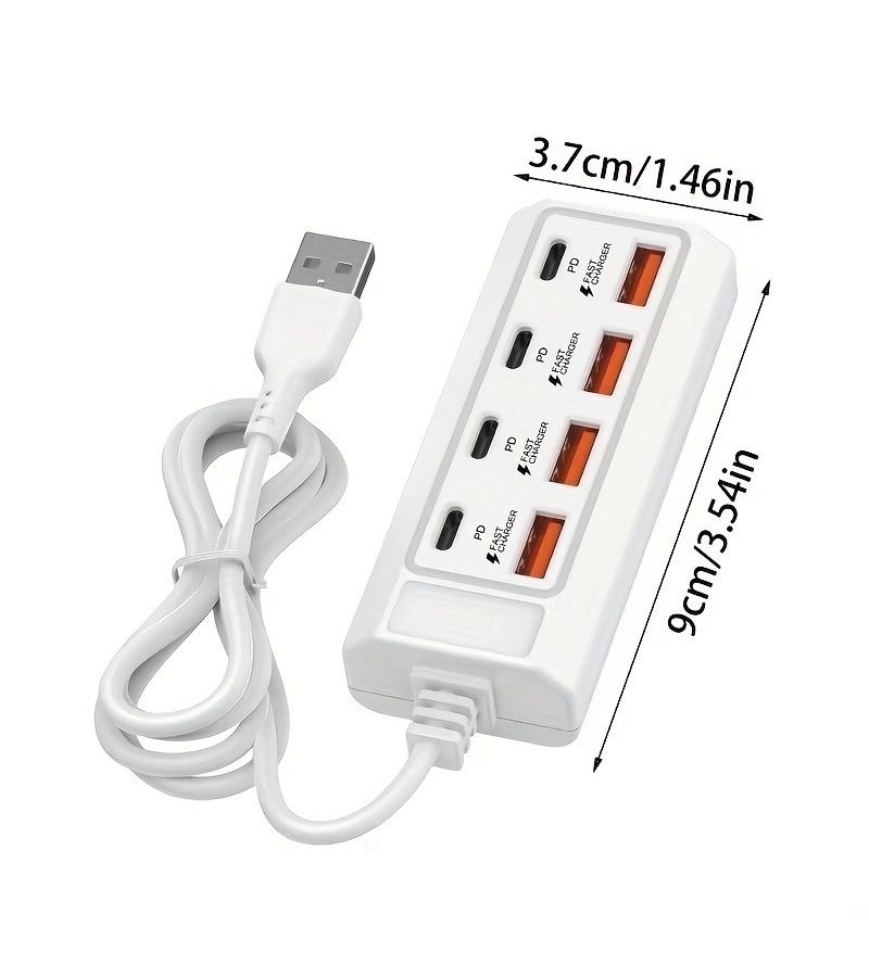 محطة الشحن 6USB-6TYPE 12 منفذ شحن متعدد الأجهزة - Image 2