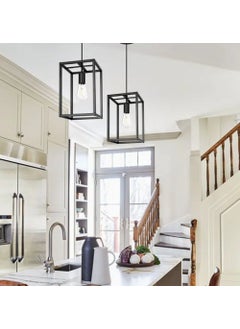 Riolight , rustic, vintage, retro Black Rooms 1XE27 Cube Single Metal Pendant Chandelier Price is 1 Piece 