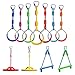 Rainbow Craft Craft Ninja Warrior Obstacle Course Accessories Kids Outdoor Play  7pc Rings 2pc Swing Trapeze Wheels  2pc Monkey Bars - Image 4