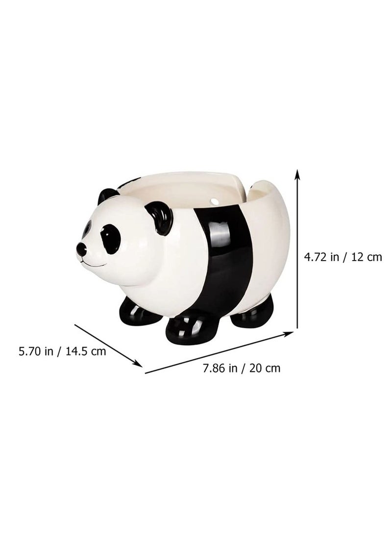 General Perforated wool bowl, can hold knitting needles, cartoon panda shape wool bowl holder, knitted wool storage basket, suitable for craft crochet kit storage box  - Image 2