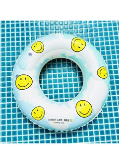 Goolsky 1pc Smiling Face Swimming Ring, Swimming Float With Handle, Pool Party Toys(60#)  - Image 1