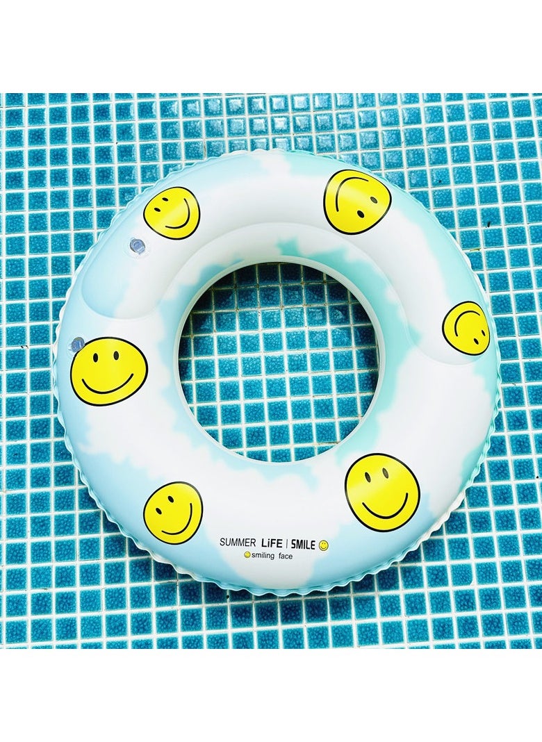 Goolsky - 1pc Smiling Face Swimming Ring, Swimming Float With Handle, Pool Party Toys(60#) - Image 1