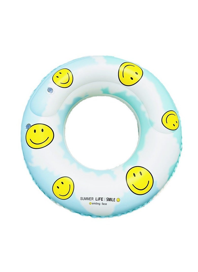Goolsky - 1pc Smiling Face Swimming Ring, Swimming Float With Handle, Pool Party Toys(60#) - Image 1