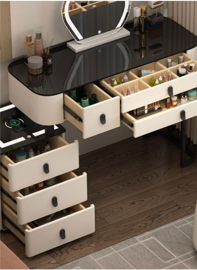 keke - Makeup Vanity Table Dressing Table Flip Mirror With Drawers And Chair 100 CM - Image 1