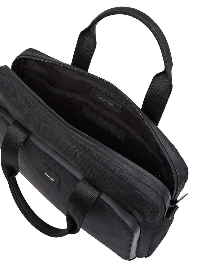 CALVIN KLEIN Men's Ck Essential Laptop Bag - Polyester, Black  - Image 3