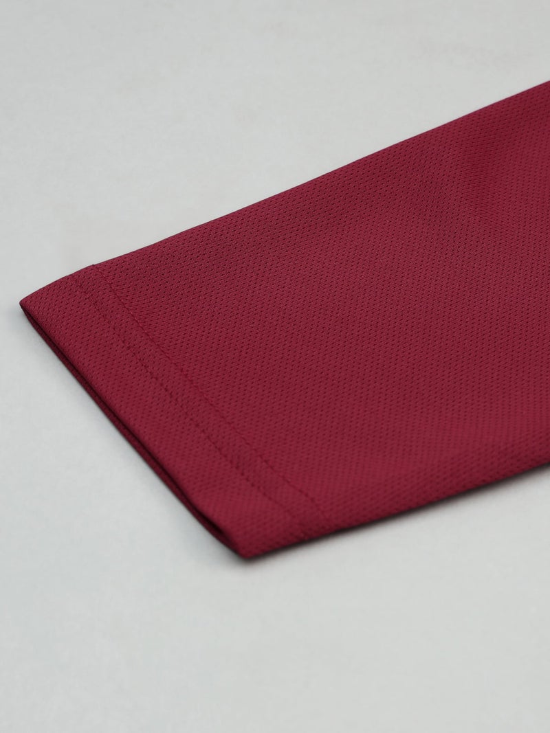 TECHNOSPORT P670 Mens Crew Neck Full Sleeve Berry Red L - Image 3