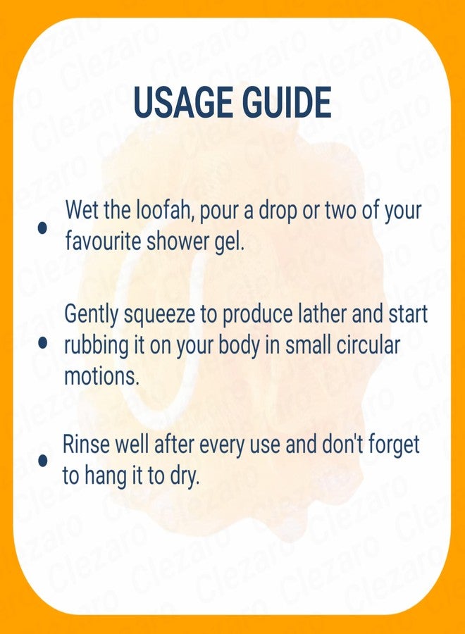 CLEZARO (Pack of 2) Body loofah for bathing | Extra Soft Bath Sponge Scrubber | Perfect Loofah for Women and Men | Exfoliating Loofah | Skin-friendly Loofah. (H89) - Image 5