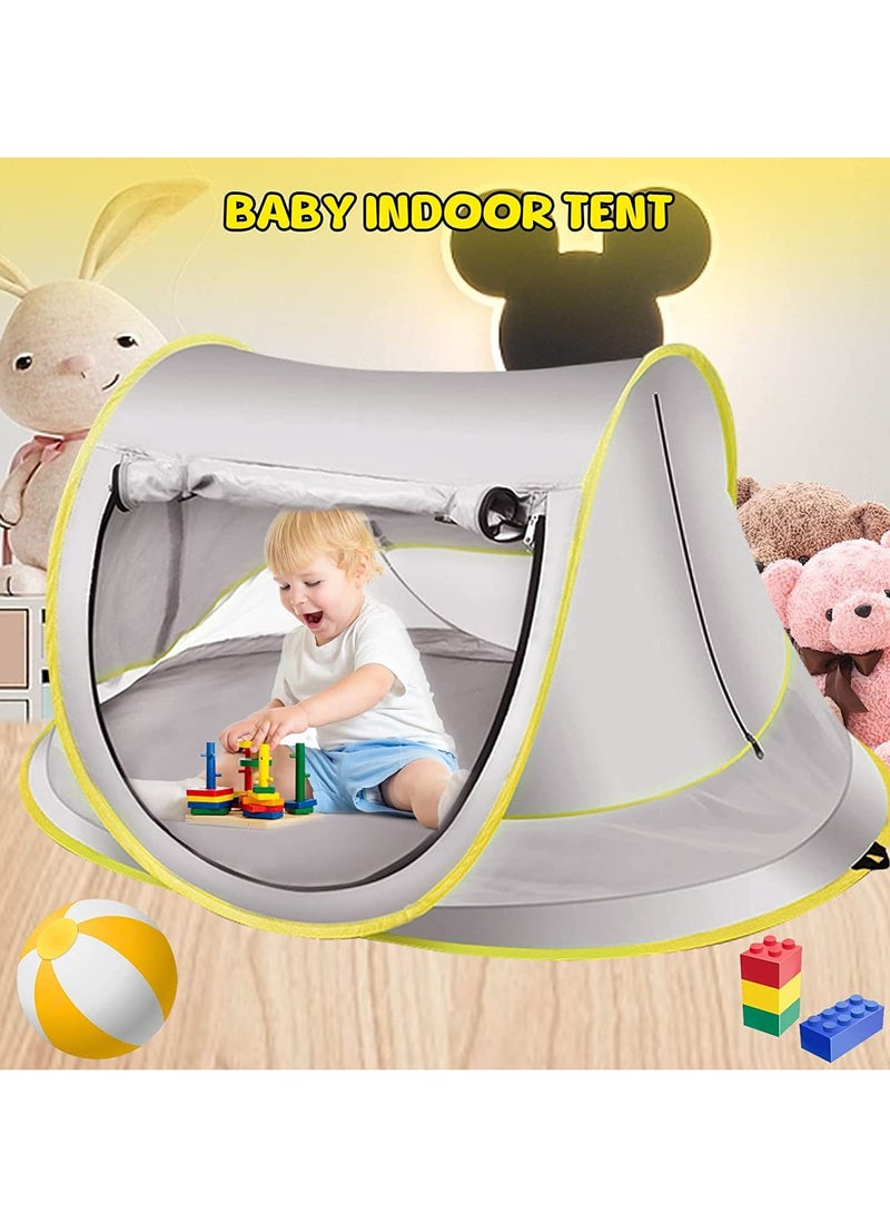 Excefore Baby Beach Tent, Pop Up Sun Shade, Kids Game Tent Portable Pop Up Outdoor UPF 50+ with Mosquito Net,, Kid Outdoor Camping Sunshade, for Infant, Kids Outdoor Travel, Camping - Image 2