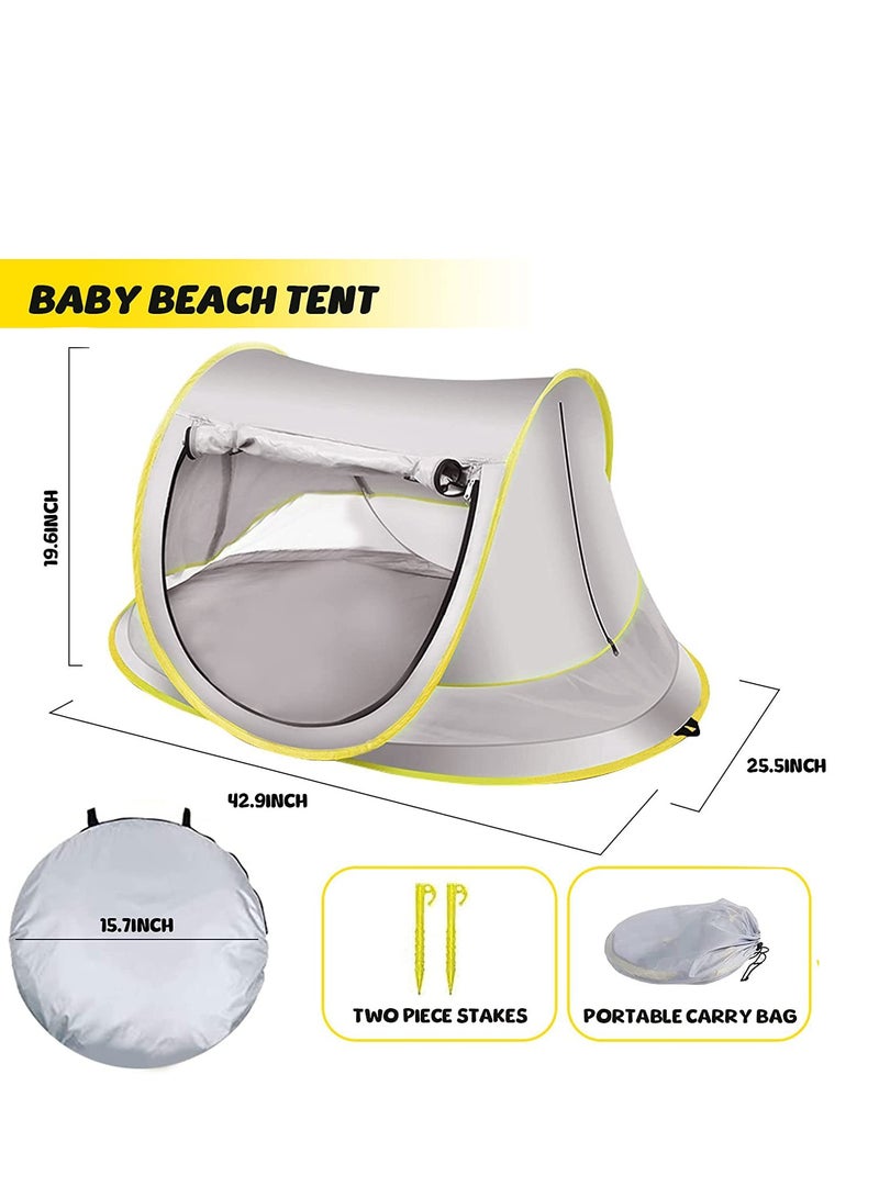 Excefore Baby Beach Tent, Pop Up Sun Shade, Kids Game Tent Portable Pop Up Outdoor UPF 50+ with Mosquito Net,, Kid Outdoor Camping Sunshade, for Infant, Kids Outdoor Travel, Camping - Image 4