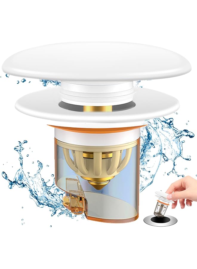 The Bros Bathroom Sink Drain Strainer, Drain Hair Catcher, Bathroom Universal Basin Sink Drain Stopper, Extra Anti-Bedbugs, Bathtub Sink Stopper for 1.04~1.97 inch Drain Hole (Valve Cap) - Image 1
