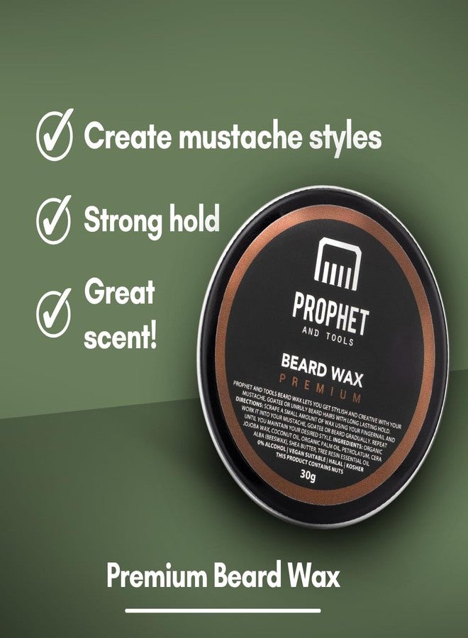 Prophet and Tools Level 3 Strong Hold Beard & Hair Wax - 24-Hour Hold for Shaping & Styling, Easy Wash Out - Includes Mustache Styling Stick - Image 2