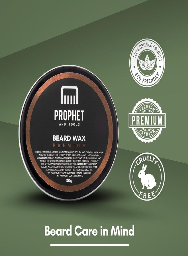 Prophet and Tools Level 3 Strong Hold Beard & Hair Wax - 24-Hour Hold for Shaping & Styling, Easy Wash Out - Includes Mustache Styling Stick - Image 3
