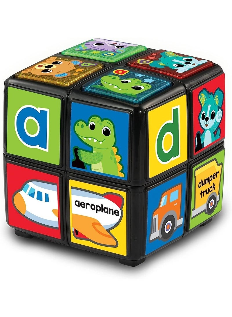VTech Baby Twist & Teach Animal Cube, Baby Sensory Toy with Music, Lights, Colours, Baby Interactive, Educational Gift Suitable for 18, 24, 36 months Boys & Girls, English Version - Image 1