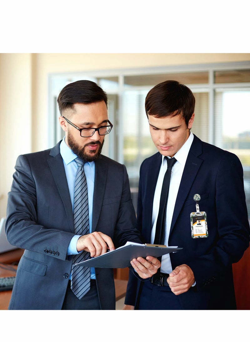 حامل شارة الهوية القابل للسحب مع حزام - ألياف ناعمة أنيقة ومشبك معدني وإبزيم قوي للممرضات والمعلمين والمزيد - Image 3