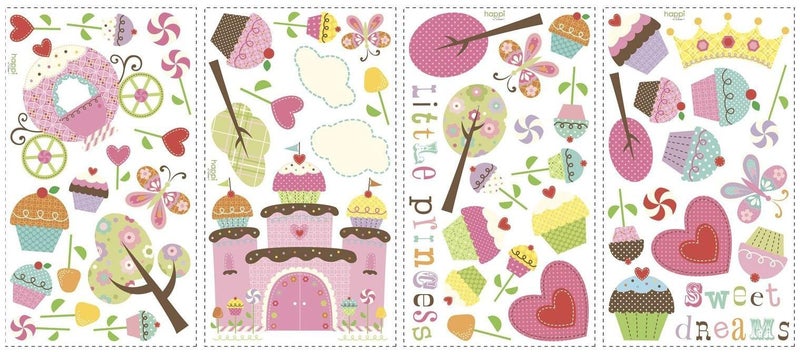 RoomMates RMK1605SCS Happi Cupcake Land Peel and Stick Wall Decals