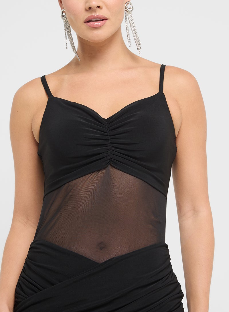 Ella Limited Edition Mesh Ruched Dress - Image 3