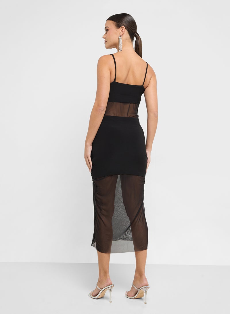 Ella Limited Edition Mesh Ruched Dress - Image 2