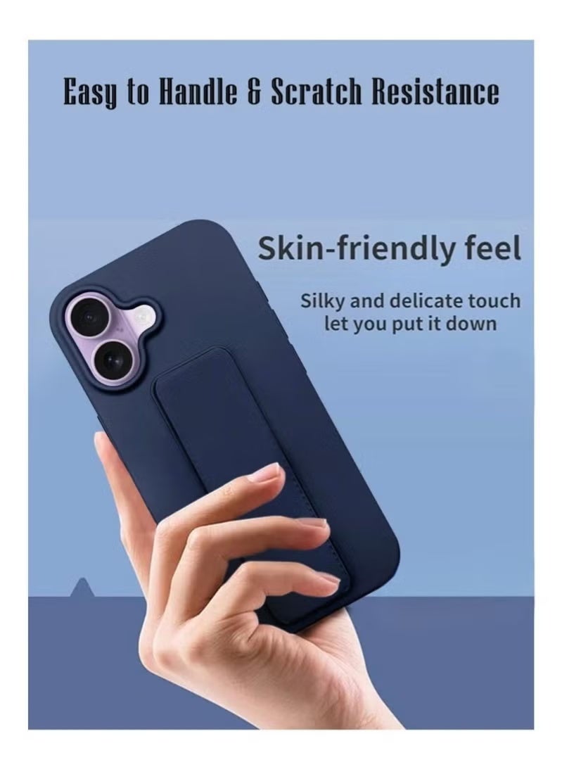 ELTRAZONE Case Cover for Apple iPhone 17 with Magnetic Hand Grip – Slim 3-in-1 Shock-Absorbent Protective Case in Blue – Durable Back Cover with Built-in Magnetic Stand & Finger Grip Holder – Drop Protection, Comfortable Grip, and Hands-Free Viewing - Image 4