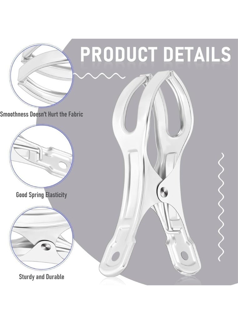 15PCS Stainless Steel Laundry Clips Heavy Duty Clothes Pegs, Windproof Metal Clothesline Clips for Blankets Towels Clothes Drying Rack Balcony Laundry - Image 2