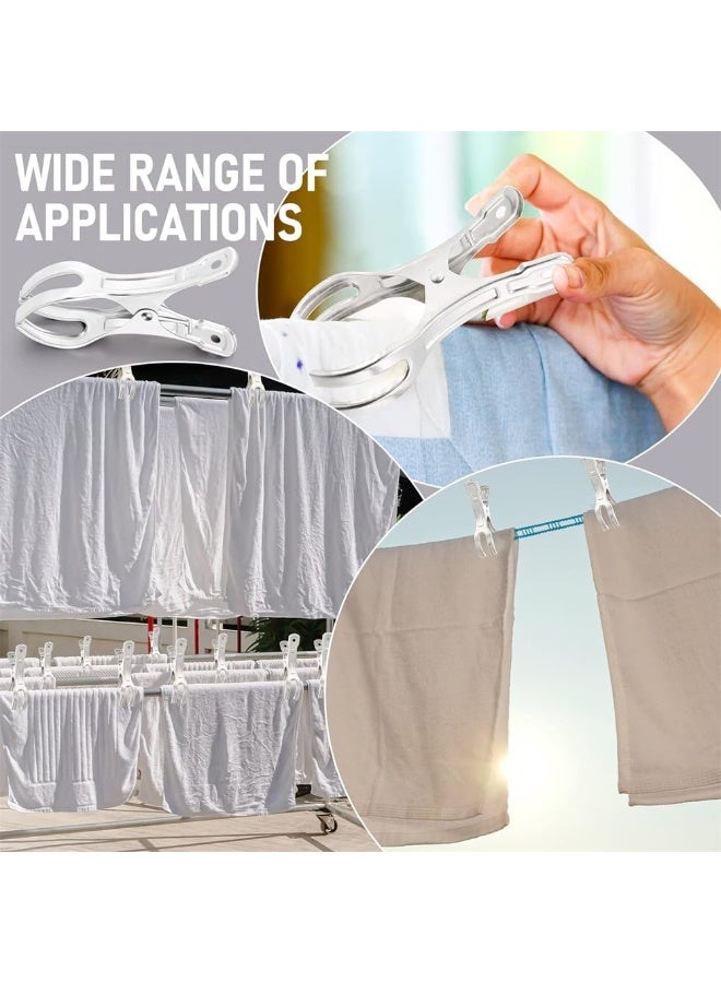 15PCS Stainless Steel Laundry Clips Heavy Duty Clothes Pegs, Windproof Metal Clothesline Clips for Blankets Towels Clothes Drying Rack Balcony Laundry - Image 3