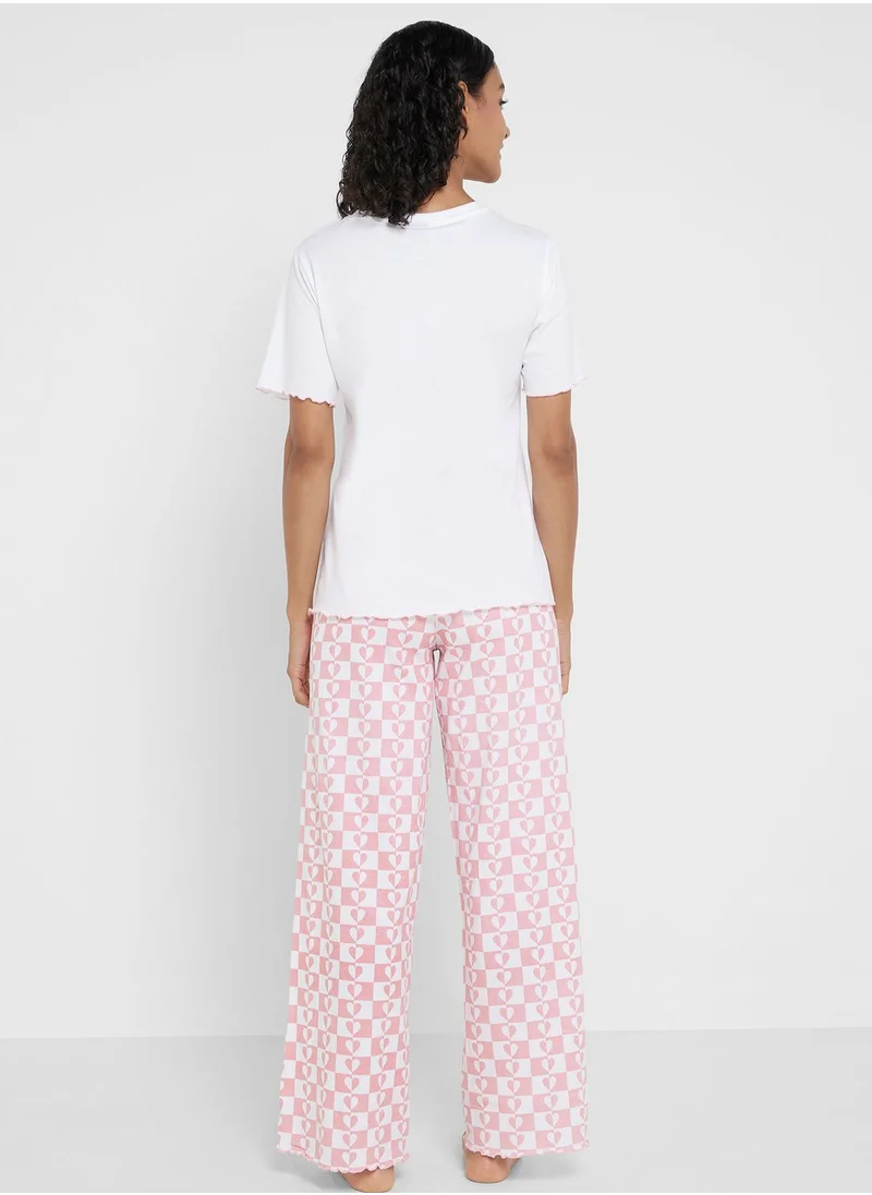 Ginger Printed Pyjama Pant Set