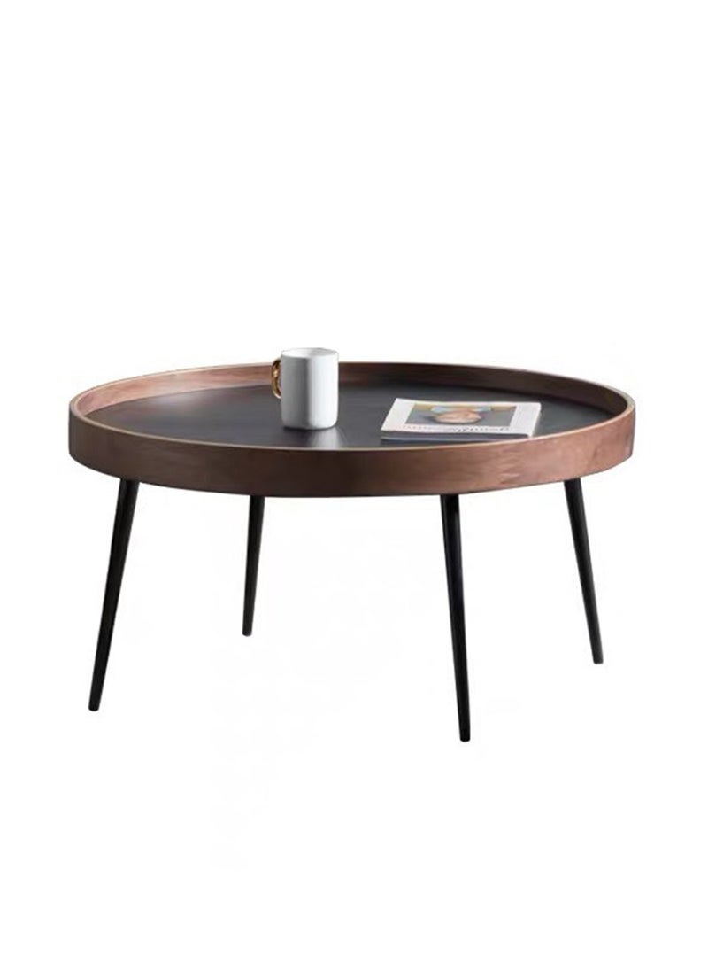 Sharpdo Creative Round Coffee Table in the Living Room a Small Table with a Luxurious Feel 80*80*50CM - Image 1