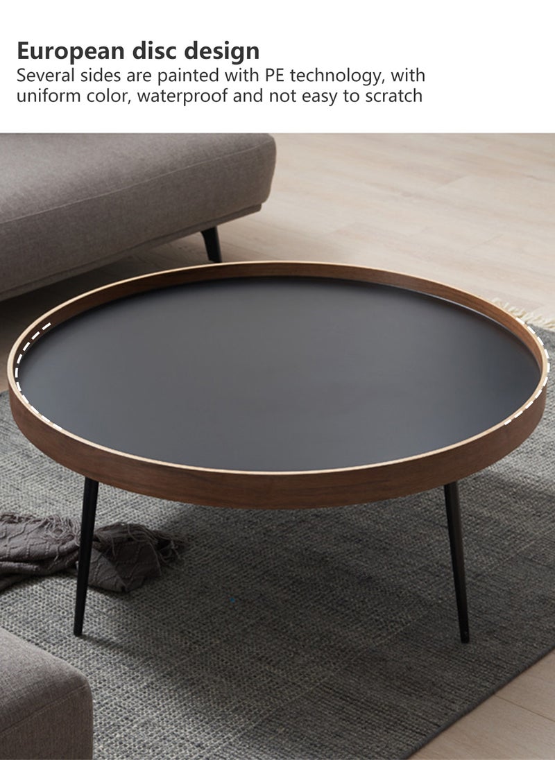 Sharpdo Creative Round Coffee Table in the Living Room a Small Table with a Luxurious Feel 80*80*50CM - Image 3