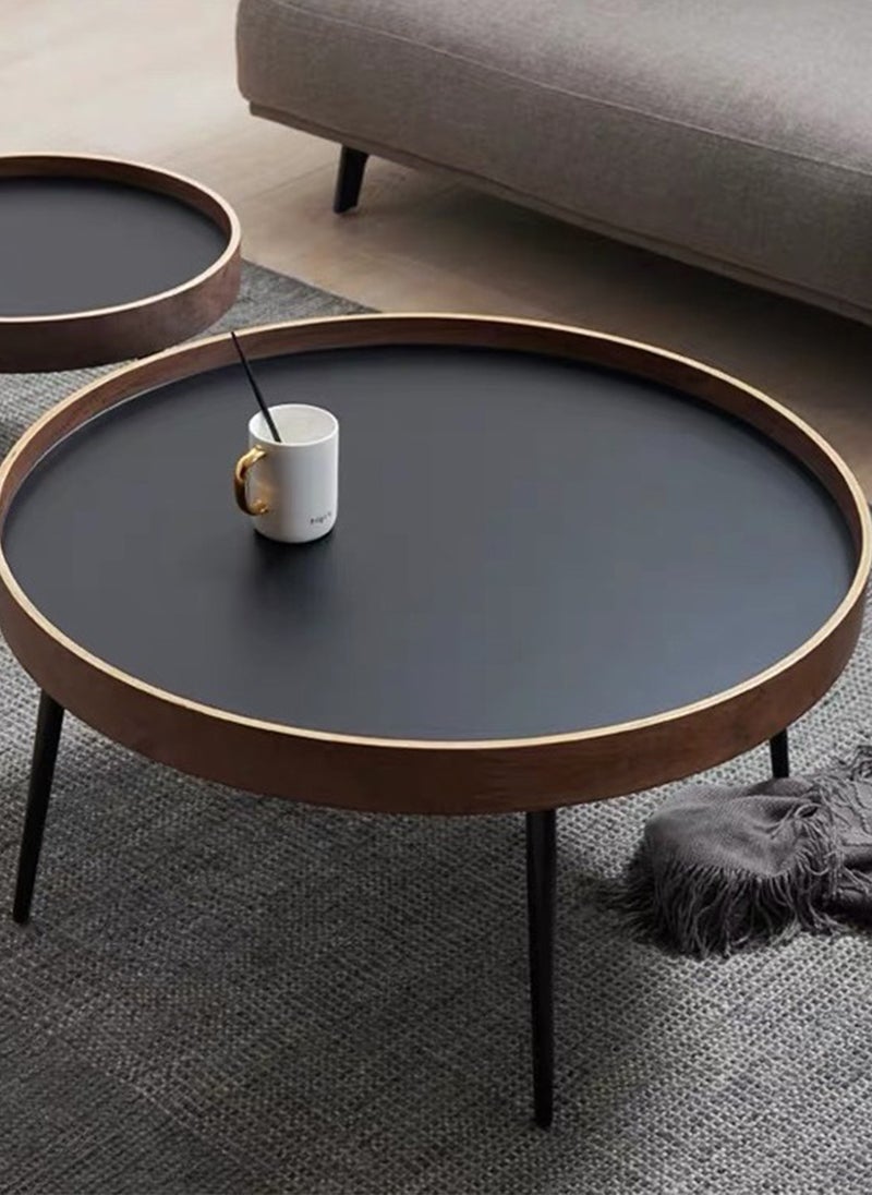 Sharpdo Creative Round Coffee Table in the Living Room a Small Table with a Luxurious Feel 80*80*50CM - Image 2