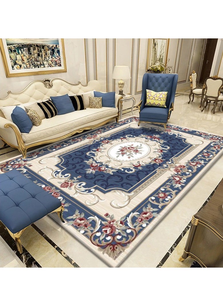 Loquat Squality Polyester Fiber Rectangular Machine Washable Carpet 