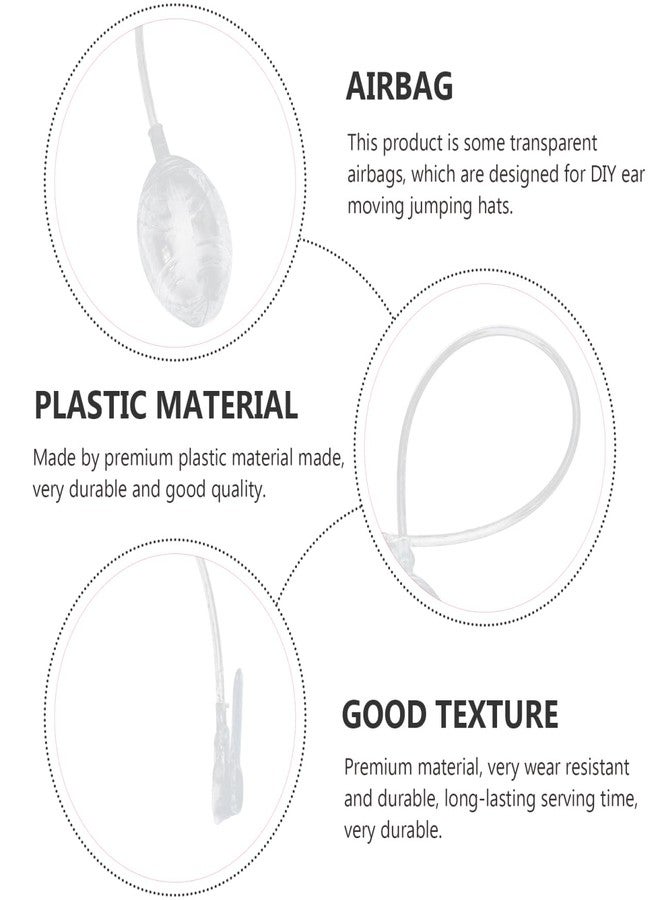 BESTonZON Moving Ear Hat Airbag Accessories 20 Pieces Transparent 19.09 Inch Replacement Parts for Diy Cosplay Hats with Moving Ears - Image 2