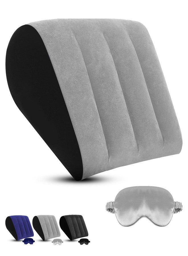 TheClover Inflatable Wedge Pillow for Sleeping - Use in Bed Back Support,Leg Elevation, Wedge Pillow for Sleep, Portable Travel Triangle Gift,Complimentary Silk Eye mask - Image 1