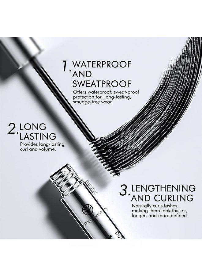 يونج فيجن ماسكارا - ماسكارا سوداء مكثفة لتكثيف وطول الرموش، مقاومة للماء، لا تتكتل، تدوم طويلاً، ماسكارا للرموش، 1.8 جم - Image 3