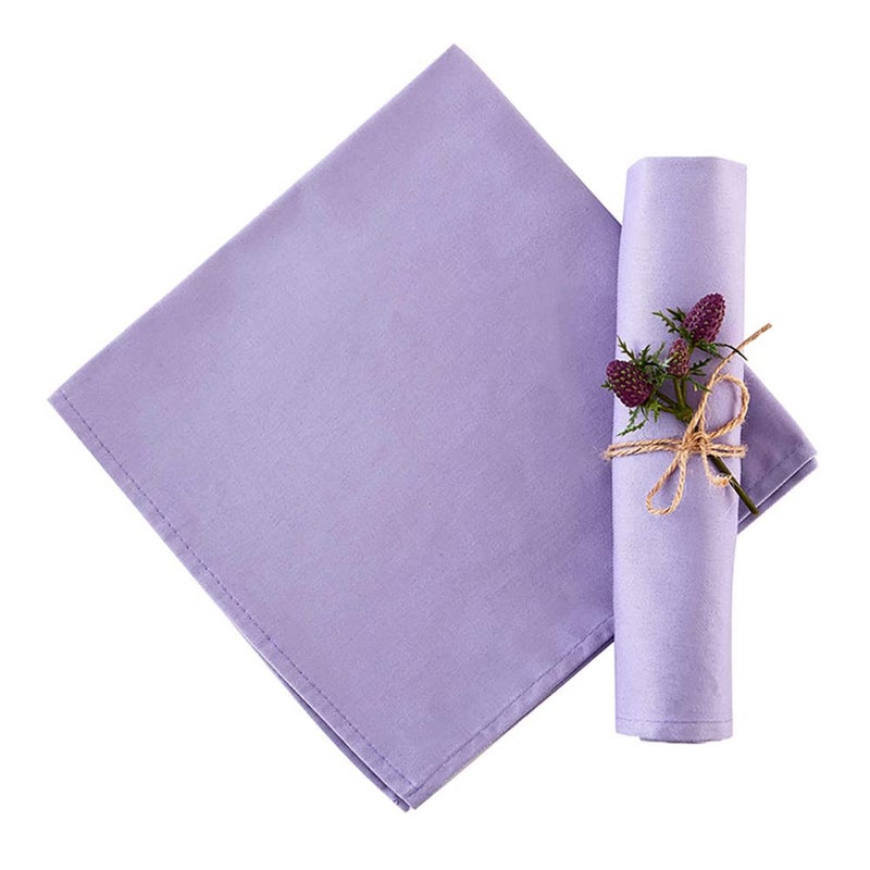 KOFFOTA Lavender Cloth Napkins Set of 12 100 Cotton Napkins Purple Napkin for Dinner Table Decorations for Spring EasterEaster Soft Comfortable and Reusable 18x18Lavender