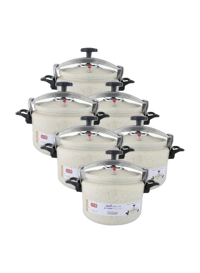 Alsaif 6 Pack Al Saif Aluminium Granite Pressure Cooker Granite 15Liters - Image 1